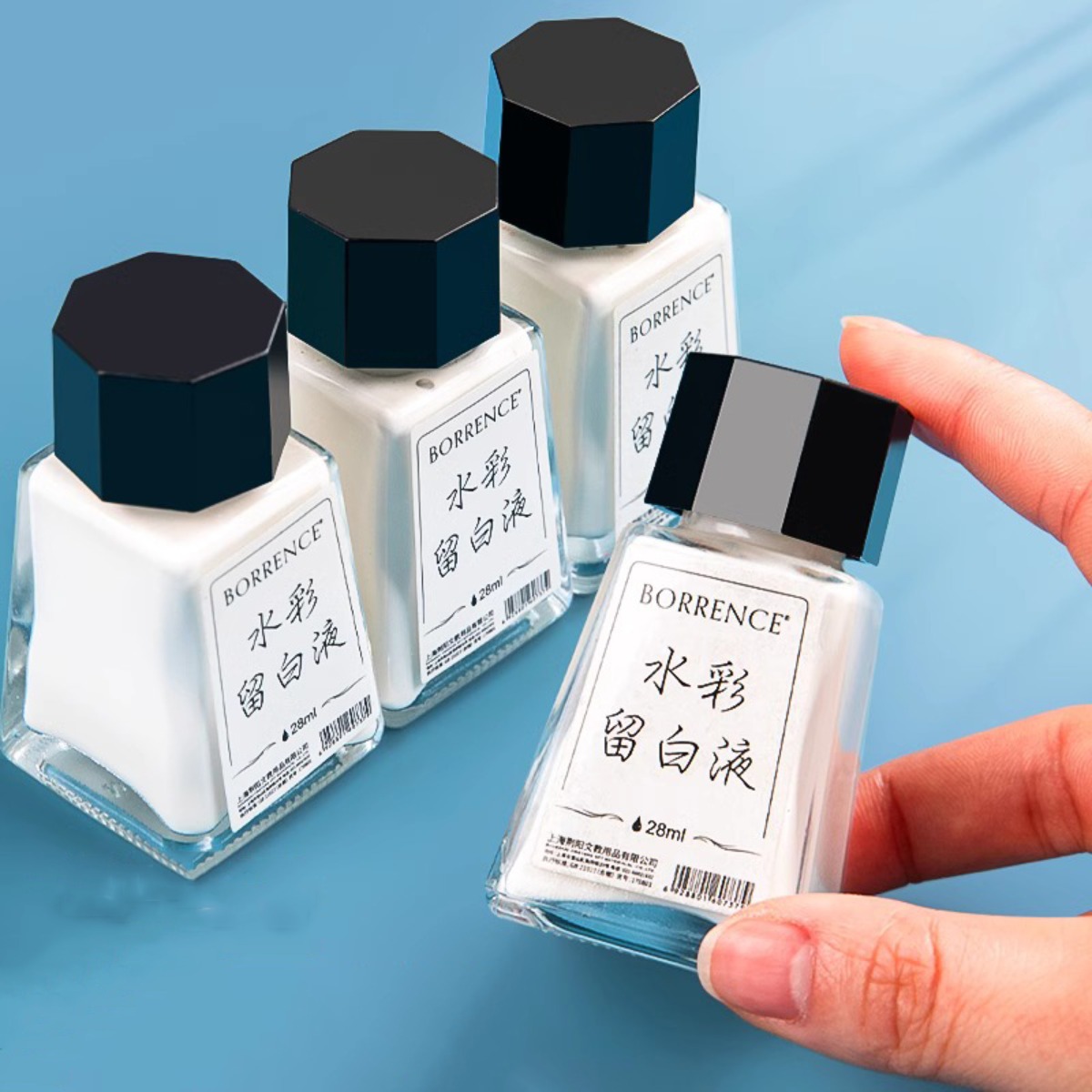 Correction Fluid White - Borrence 28ml fluido de mascaramento aquarela,