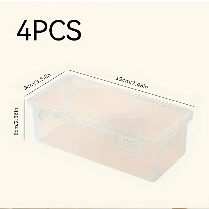 Stationery Office Supply Store - 4 Grandes Caixas de Armazenamento Transparentes